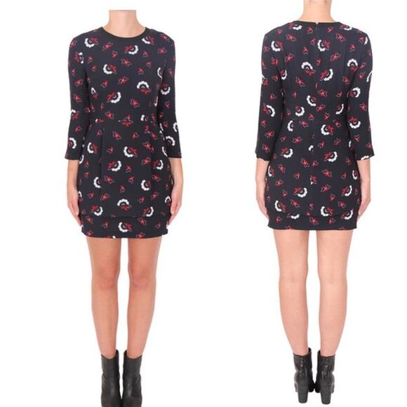 ALC floral silk Tordi shift dress‎ size 0 - Picture 2 of 9